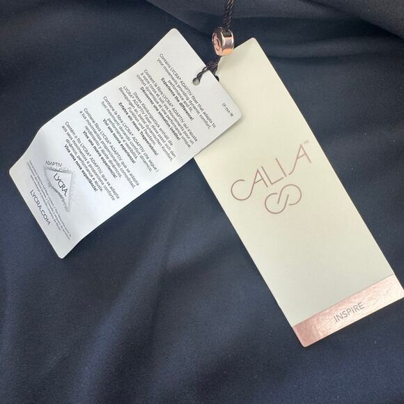 Calia Inspire Scoop Back Dress pure black SMALL skort dress athletic dress $108 - Picture 6 of 13